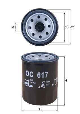 Масляний фільтр двигуна Mahle Original OX407 ціна, від 3.07 USD